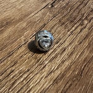 Round Elevated Heart Charm